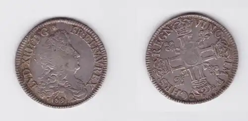 1 écu Monnaie d'argent France Louis XIIII 1691 (127377)