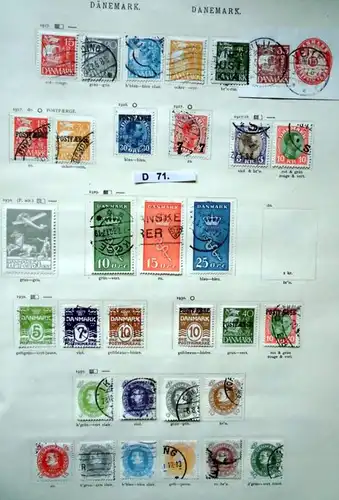 seltene Briefmarkensammlung Dänemark 1851 bis 1938 fast komplett