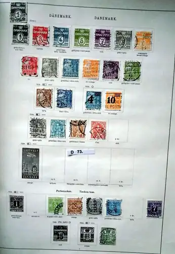 seltene Briefmarkensammlung Dänemark 1851 bis 1938 fast komplett