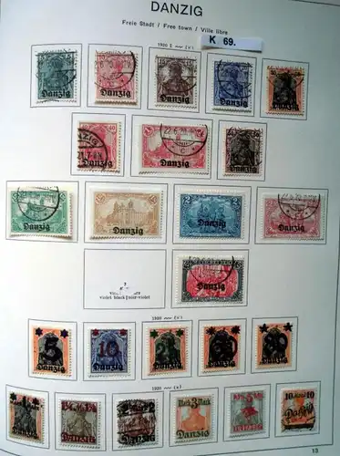 belle collection de timbres de haute qualité Gdansk 1920 à 1939