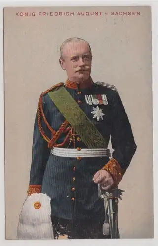 89958 Ak König Friedrich August von Sachsen 1913