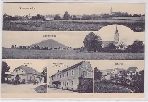 63369 Multi-image Ak Kunnerwitz école, auberge, chevalier, etc. 1941