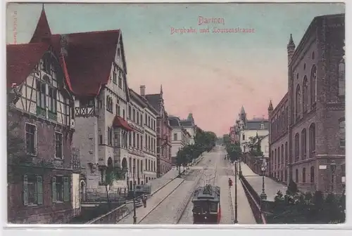 08019 Ak Barmen Bergbahn und Louisenstrasse 1905