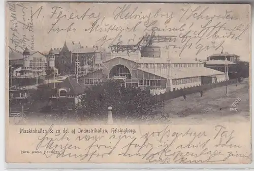 68017 Ak Helsingborg Maskinhallen & en del af Industrihallen 1906