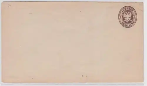 56556 Allemagne ancienne, couverture complète de l'enveloppe de Lubeck U7 1 Schilling