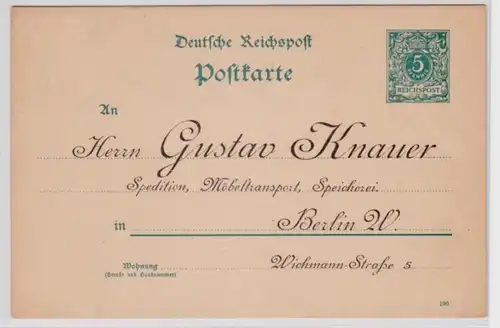 82211 DR Ganzsachen Postkarte P20 Zudruck Gustav Knauer Spedition Berlin