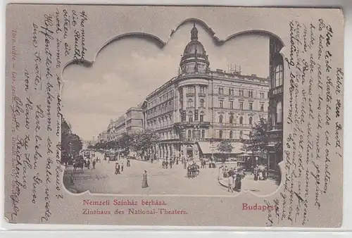 67956 Ak Budapest Zinshaus des National Theaters 1907