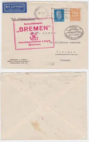 92972 Aéroports POST VTT 'Bremen' Vol Lloyd Katapult en Allemagne du Nord 1929