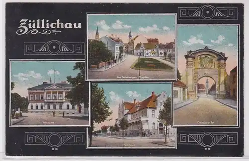 70016 Mehrbild Ak Züllichau Sulechów Postamt, Kreißhaus usw. 1917