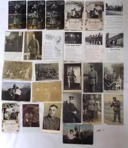 100 cartes anciennes Militaer la plupart du temps 1ère guerre mondiale (102756)