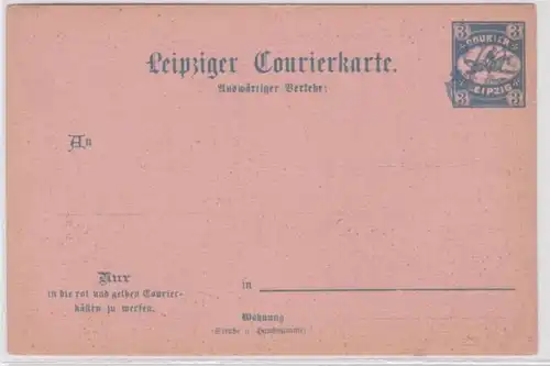 21994 3 Pfennig Leipziger Courier carte des transports extérieurs vers 1900