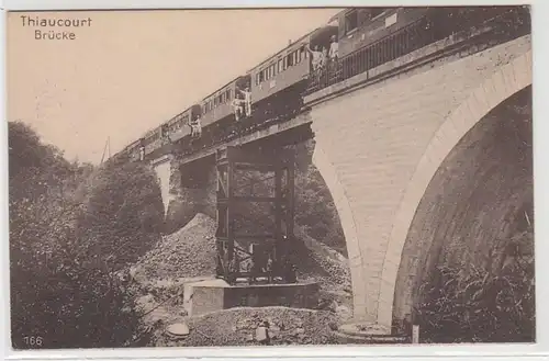 71001 Feldpost Ak Thiaucourt in Lothringen Brücke 1915