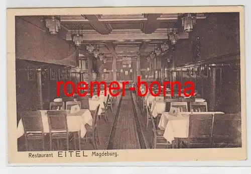 72445 Ak Magdeburg Restaurant Eitel Weingroßhandlung 1927