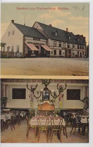 88778 Mehrbild Ak Moldau Gasthof zum Fischerhaus um 1910