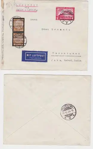 04532 Lettre postale aérienne de Chicago vers Java Pays-Bas Inde 1934
