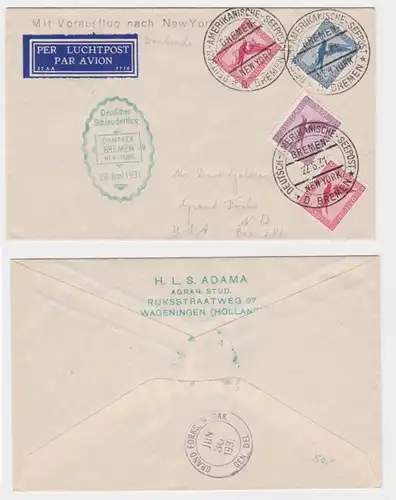 47330 KATAPULTPOST Vol à grande vitesse allemand vapeur 'Bremen' New York 28.6.1931