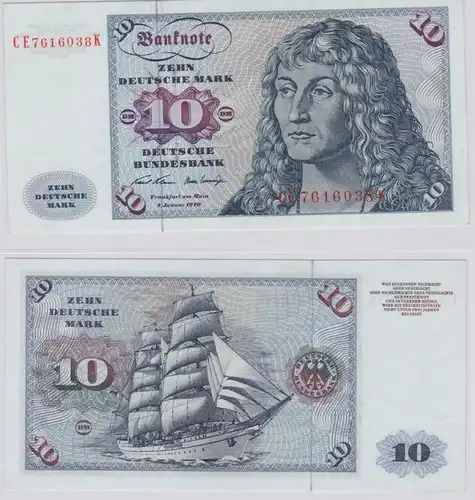 T146041 Banknote 10 DM Deutsche Mark Ro. 270b Schein 2.Jan. 1970 KN CE 7616038 K