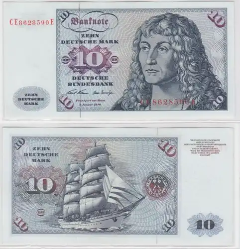 T145817 Banknote 10 DM Deutsche Mark Ro. 270b Schein 2.Jan. 1970 KN CE 8628590 E