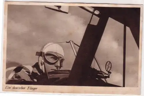 67244 Ak ein deutscher Flieger im Doppeldecker 1941