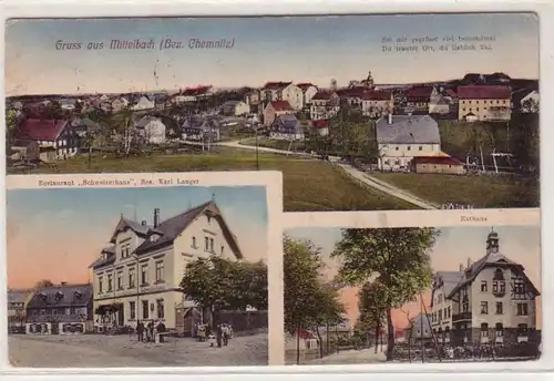 60464 Multi-image Ak Gruß von Mittelbach arrondissement Chemnitz 1921