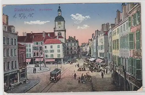 59818 Ak Diedenhofen Thionville Marktplatz 1918