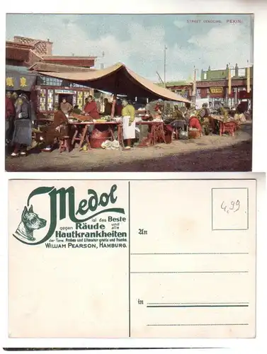 59381 Medol Reklame Ak Peking China Street Vendors um 1910