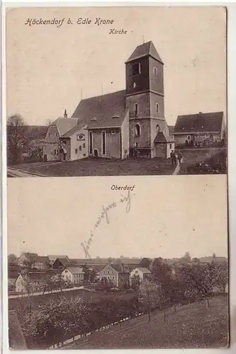 59361 Mehrbild Ak Höckendorf bei Edle Krone Kirche und Oberdorf 1927