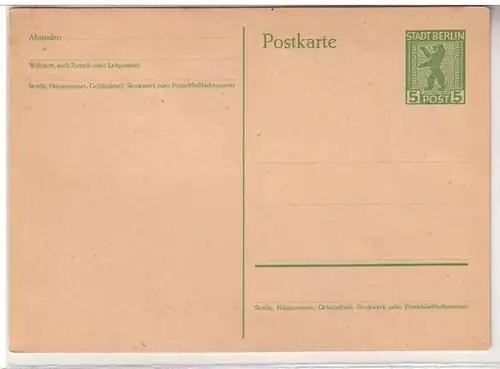 56934 Plein de choses Carte postale de 5 pfennig Marke Ville de Berlin