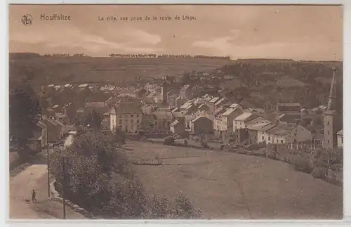 55016 Ak Houffalize Belgien la ville, vue prise de la route de Liege um 1915