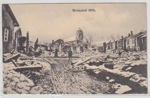 54770 Ak Breménil Frankreich France Zerstörungen im 1. Weltkrieg 1915