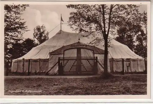 52474 Ak Woltersdorf bei Erkner Jugendzelt II Außenansicht um 1930