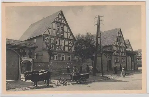 50560 Ak Fachwerkbau in Dutenhofen um 1930