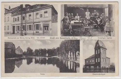 49967 Multi-image Ak Salutation en Knauthain Gasthof etc. 1931