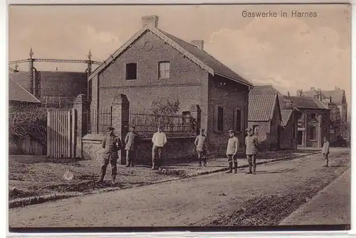 45187 Ak Gaswerk in Harnes (France) um 1915
