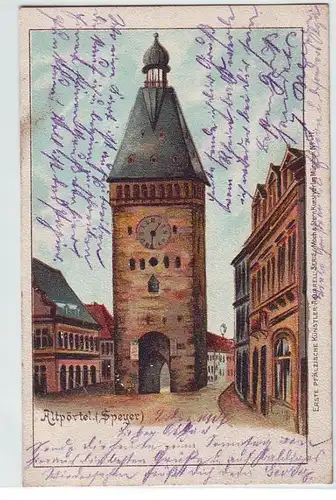 44976 Künstler Ak Speyer Altpörtel 1900