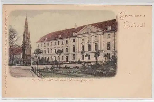 42092 Ak Gruß aus Greifswald Universität um 1900