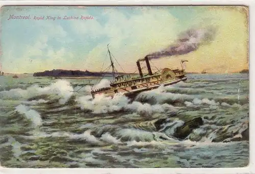 34282 Ak Montréal Canada Canada Rapid King à Lachine Rapids vers 1910