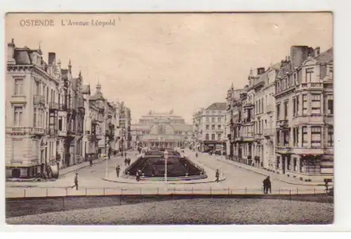 30981 Feldpost Ak Ostende L'Avenue Leopold 1916