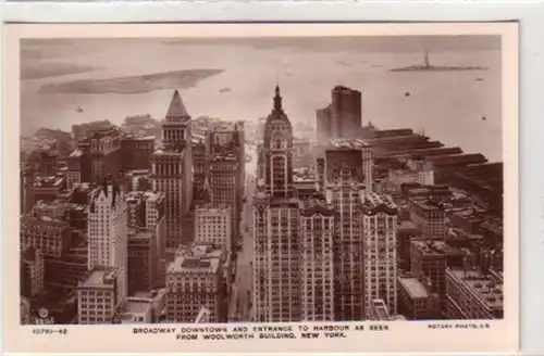 30970 Ak New York Broadway Downtown and Harbour um 1930