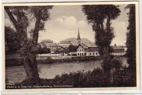 30724 Ak Villach Partie an der Drau um 1930