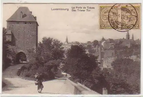 30576 Ak Luxembourg Das Trierer Tor 1913