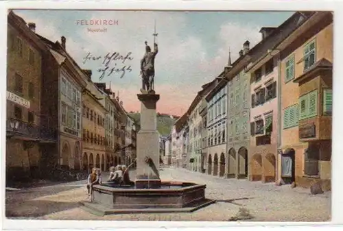 30483 Feldpost Ak Feldkirch Neustadt Brunnen 1916