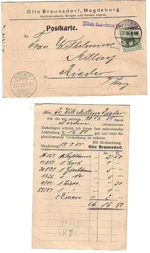 28866 Reklame Karte Otto Braunsdorf Magdeburg 1905