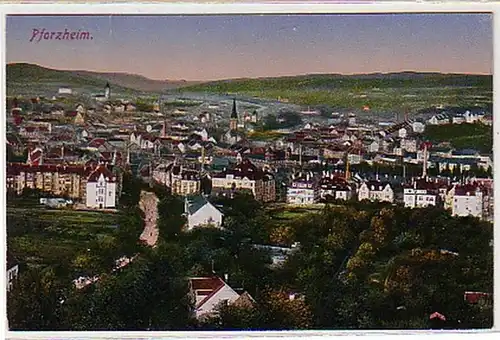 28597 Ak Pforzheim Vue totale vers 1920