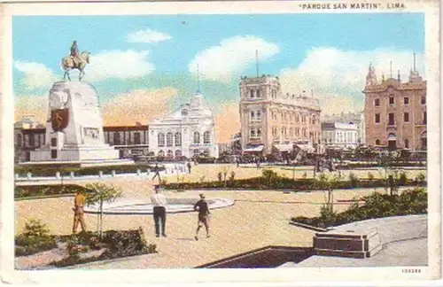 24586 Ak Lima Peru "Parque San Martin" um 1920