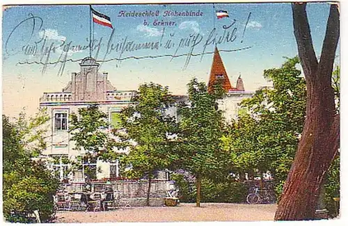23696 Ak Heideschloß Hohenbinde bei Erkner 1917