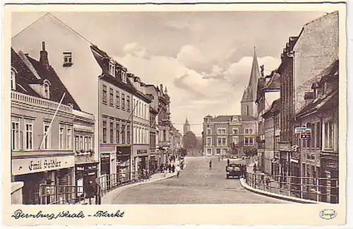 23689 Ak Bernburg Saale Markt vers 1940