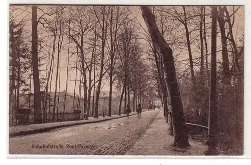 23251 Ak Bahnhofstraße Pont Faverger Frankreich France um 1915