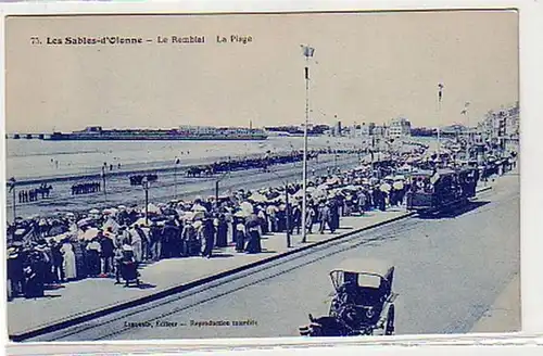 19270 Ak Les Sables d'Olonne Le Remblai la Plage um1920