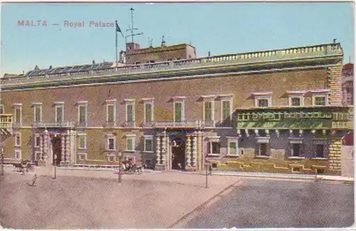 18199 Ak Malta Royal Palace um 1920